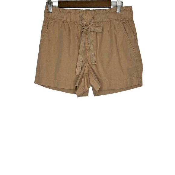 Loft Outlet NWT Women's Tan Drawstring Shorts Size Small 100%‎ Cotton - Picture 1 of 9
